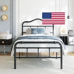 Bosrii 18 Inch Twin Xl Metal Bed Frame Headboard And Footboard Heavy Duty. Fixed Price $224.12.