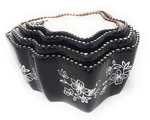 Temp-tations Measuring Cups,nestable Nesting Stacking Floral Lace Black T48067. Fixed Price $22.95.