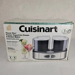Cuisinart Flavor Duo Frozen Yogurt Cream Sorbet Maker ICE-40BK (tested). Fixed Price $44.00.