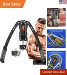 Heavy Duty Hydraulic Arm Exerciser 440LB, Lcd Counter, Stable Triangle Base. Fixed Price $85.49.