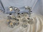 Vintage Saladmaster Food Grater Slicer Shredder Stainless Steel Cones Mixed Lot. Fixed Price $200.00.