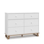 Stork Craft Usa 6-DRAWER Engineered Double Dresser White/driftwood. Fixed Price $427.10.