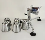 Vintage Saladmaster Manual Food Processor Grater Shredder Slicer W/5 Cones. Fixed Price $59.99.