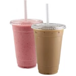 Bulk Pack: Clear Plastic Cups With Flat Lids 16 Oz - 100. Fixed Price $40.49.