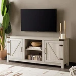 Walker Edison Georgetown Modern Farmhouse Double Barn Door Tv Stand, Stone Grey. Fixed Price $159.99.