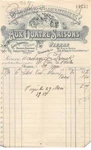 Invoice AM20448 Paris 1913 Aux Quatre Saisons Food Products. Fixed Price $7.18.