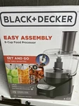Black Decker Easy Assembly 8 Cup Food Processor With Stainless Steel Blade. Fixed Price $39.99.