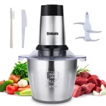 Qinkada Food Processor, 500W Powerful Meat Grinder, 14 Cup, Bowl, Silver. Fixed Price $65.61.