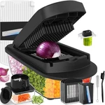 Vegetable Chopper Mandoline Slicer 12 Blade With Container Spiralizer Black. Fixed Price $51.99.