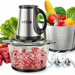 Spztjk 3-SPEED Electric Food Processor: Meat Grinder, Veg Chopper, Baby. Fixed Price $54.90.