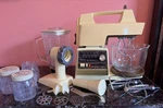 Vintage Oster Regency Kitchen Center 10-SPEED Mixer Blender Grinder Harvest Gold. Fixed Price $98.75.