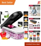 Vegetable Slicer Food Processor Stainless Steel 6-IN-1 Kitchen Gadget For Home. Fixed Price $32.97.