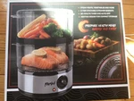 Parini 2-TIER Electric Food Vegetable Meat Stacklable Cooking Timer Steamer. Fixed Price $18.99.