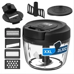 Lebenlang Manual Food Processor & Onion Chopper 26 Oz LBL869-US, Black. Fixed Price $18.98.