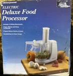 Kitchen Gourmet Deluxe Electric Food Processor, New & Sealed. Fixed Price $36.99.