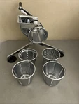 Vintage Saladmaster Dallas Texas Manual Food Processor With 5 Cones. Fixed Price $56.99.