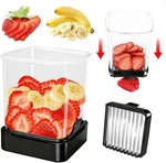 Black 3 1 Fruit & Egg Slicing Cup, Detachable Quick Kitchen Slicer. Fixed Price $10.37.